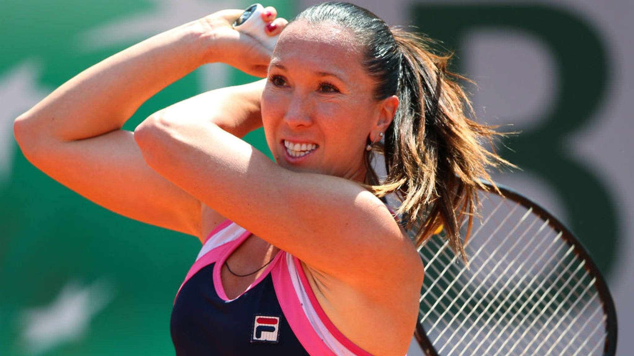 Jelena Jankovic, racket, draw back, Full HD Desktop Wallpaper