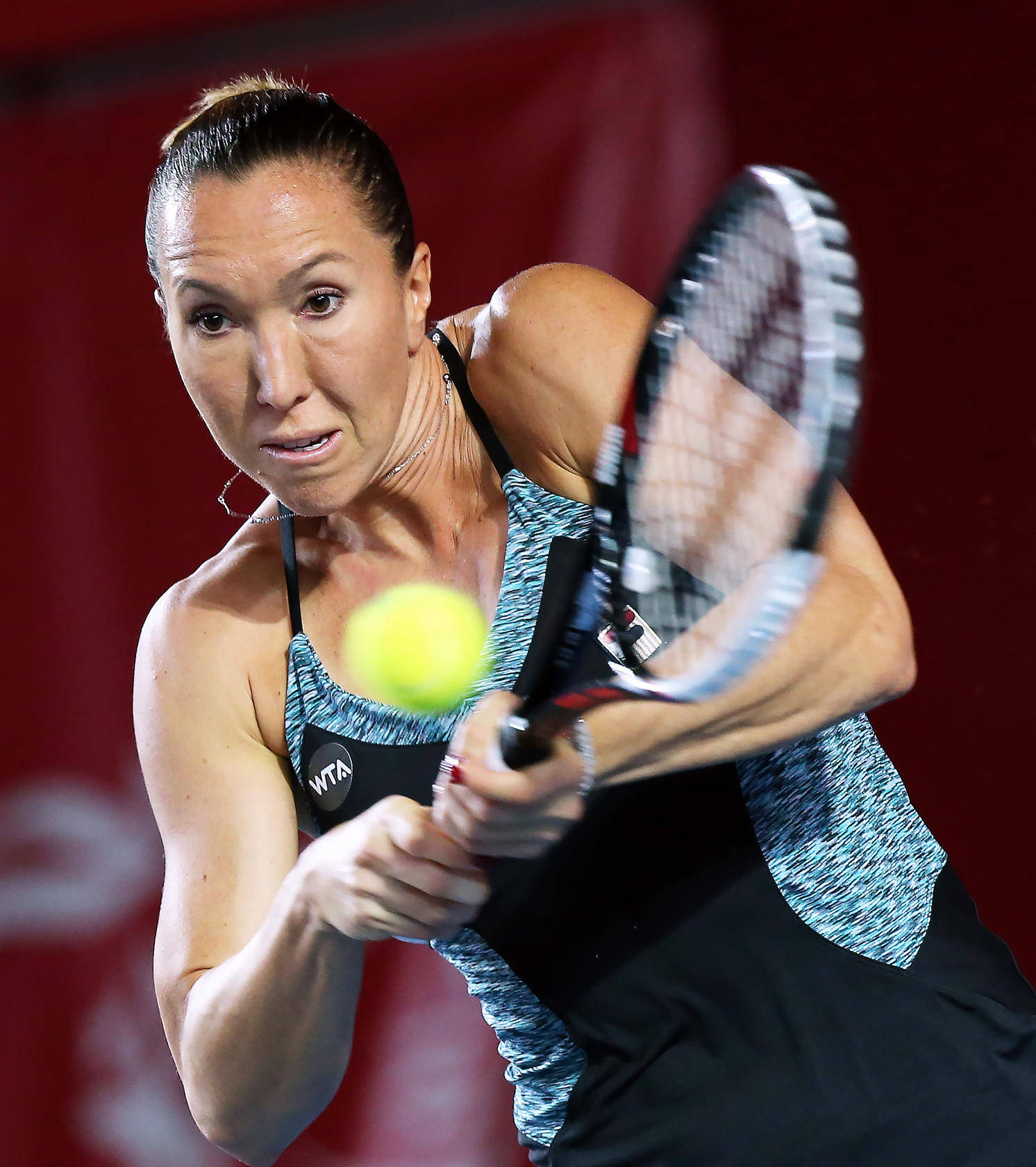 Jelena Jankovic, tennis player, racket, HD Phone Wallpaper
