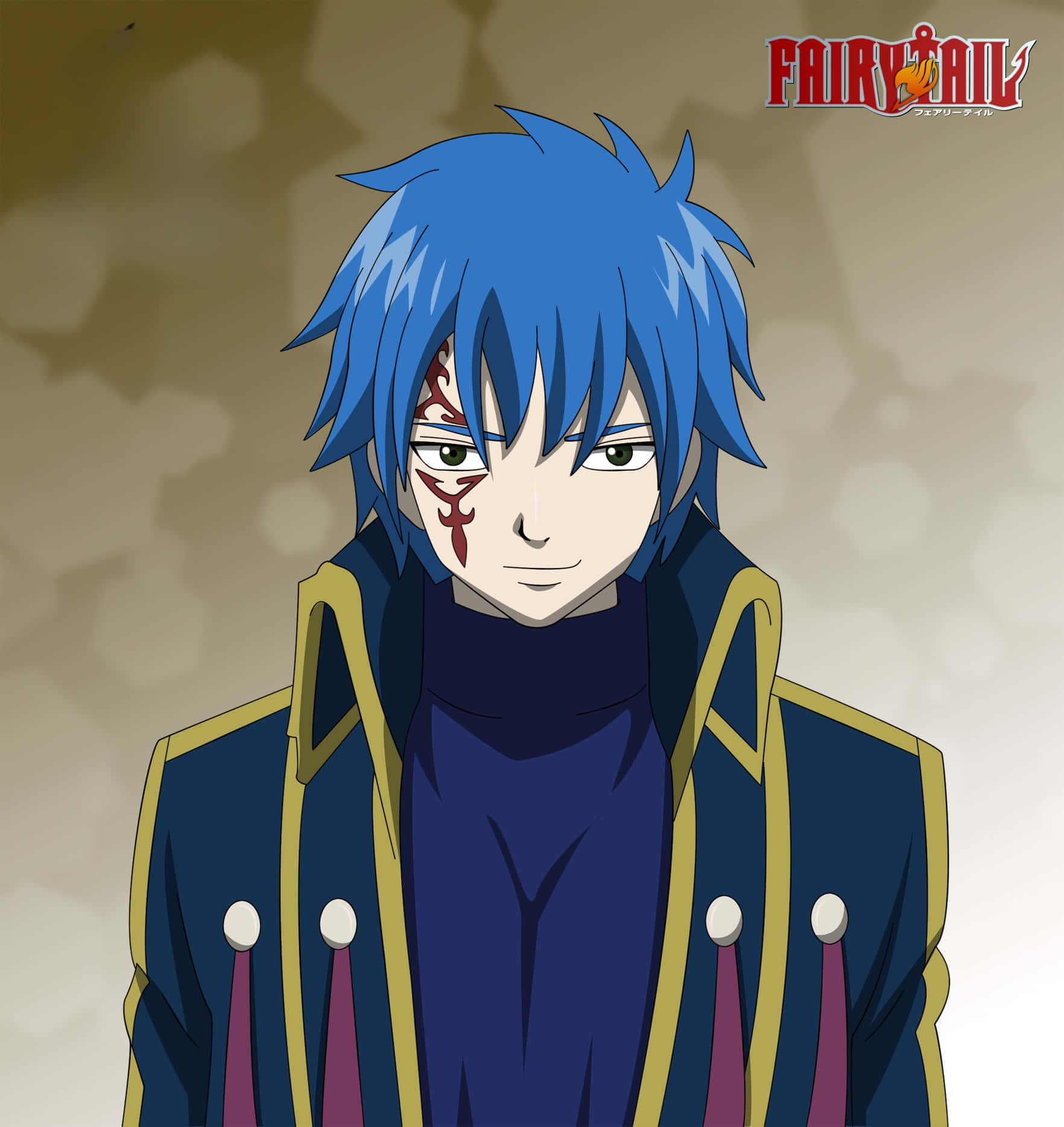 Jellal Fernandes, blue-haired, red markings on his face, HD Phone Wallpaper