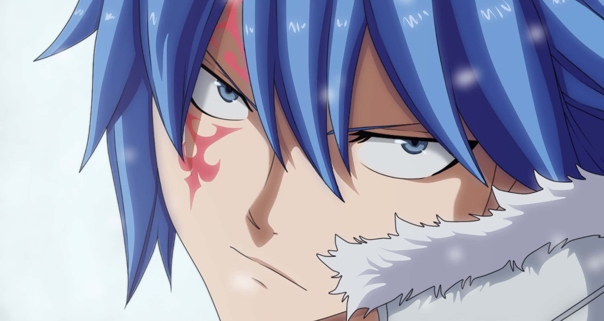 Jellal Fernandes, blue-haired, red markings, Full HD Desktop Wallpaper