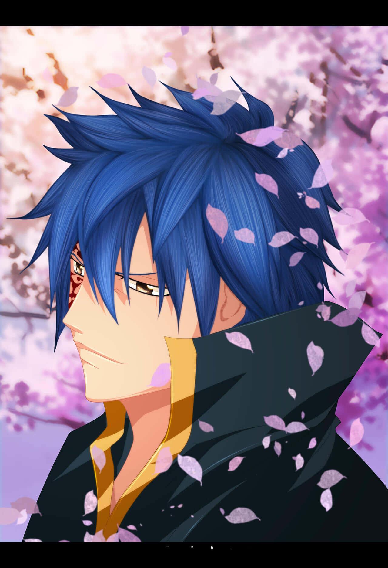 Jellal Fernandes, blue-haired, red eye markings, HD Phone Wallpaper