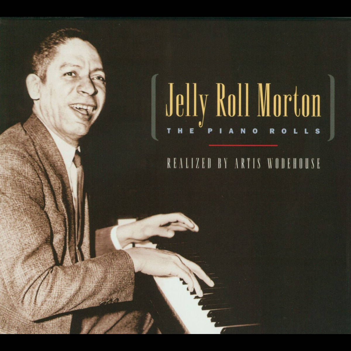 Jelly Roll Morton, piano, sepia-toned, SD Desktop Wallpaper
