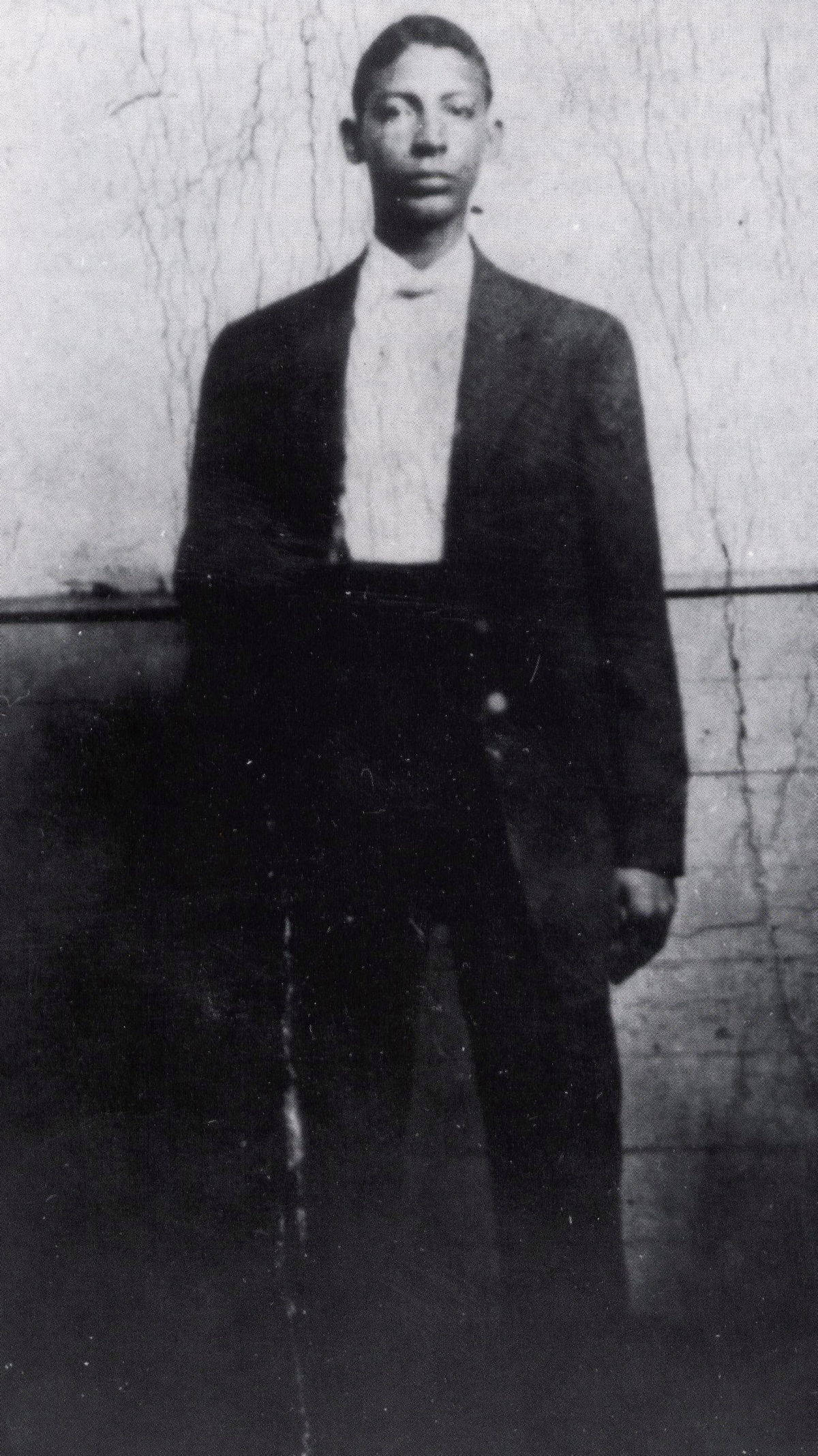 Jelly Roll Morton, vintage black and white portrait, young man in a suit, Full HD Phone Wallpaper