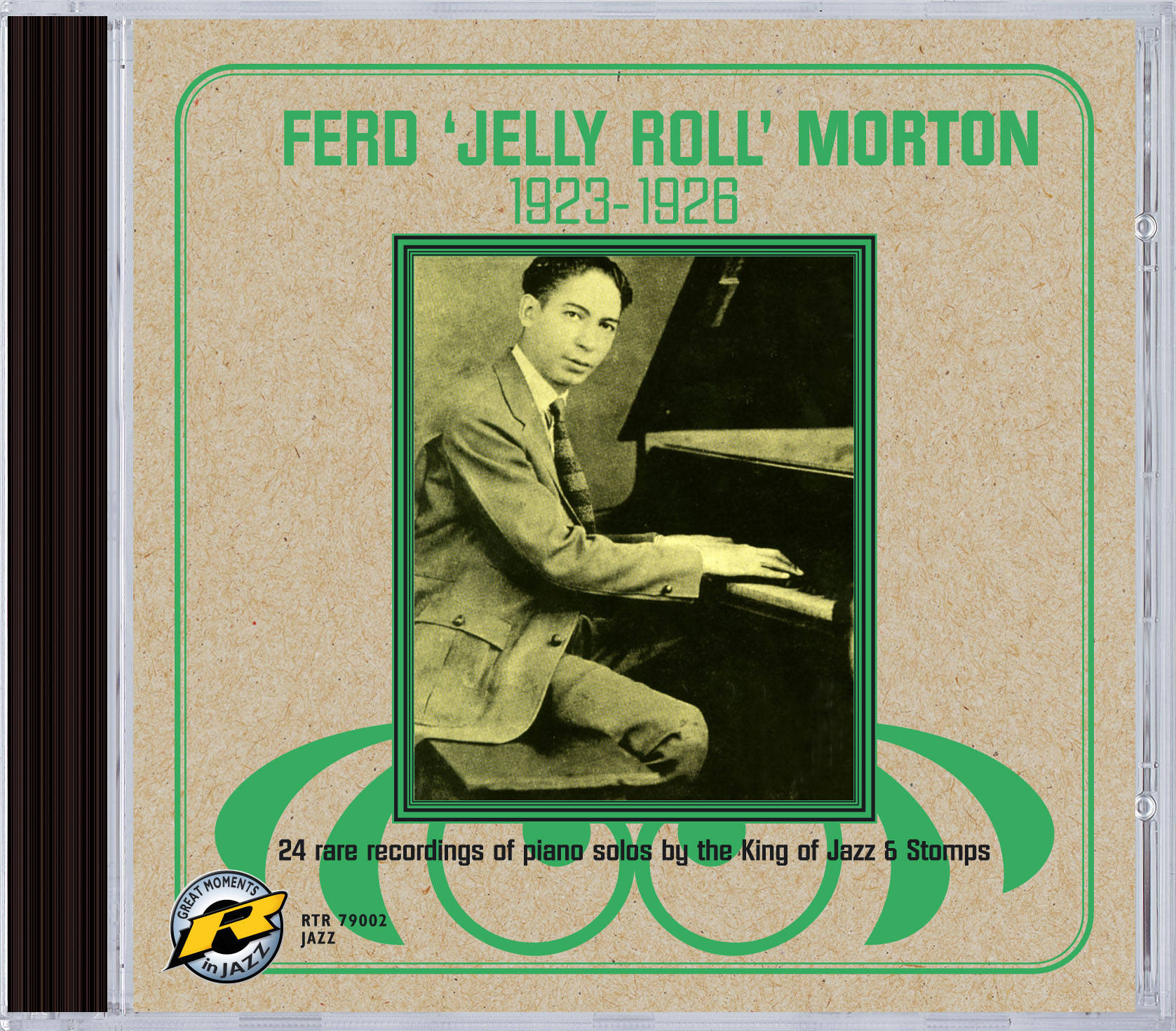 Jelly Roll Morton, piano, sepia-toned photo, HD Desktop Wallpaper