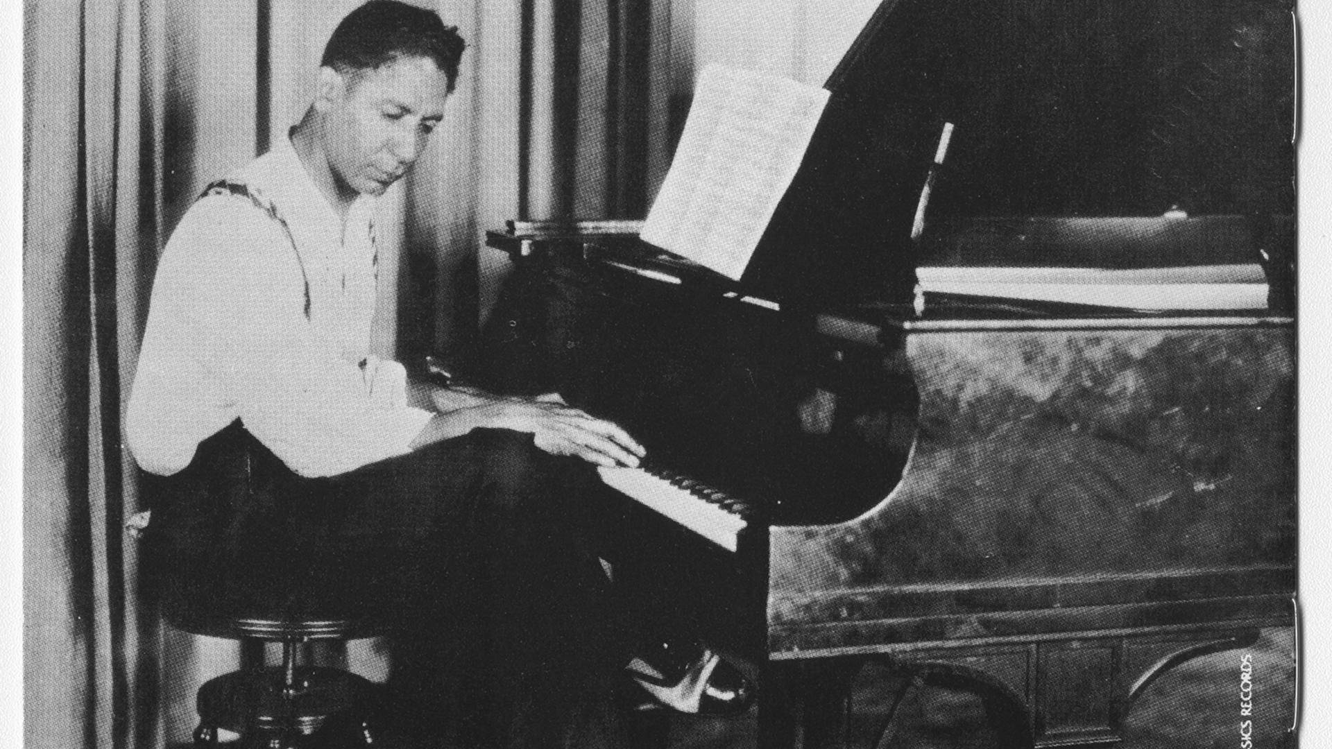 Jelly Roll Morton, grand piano, white shirt, Full HD Desktop Wallpaper