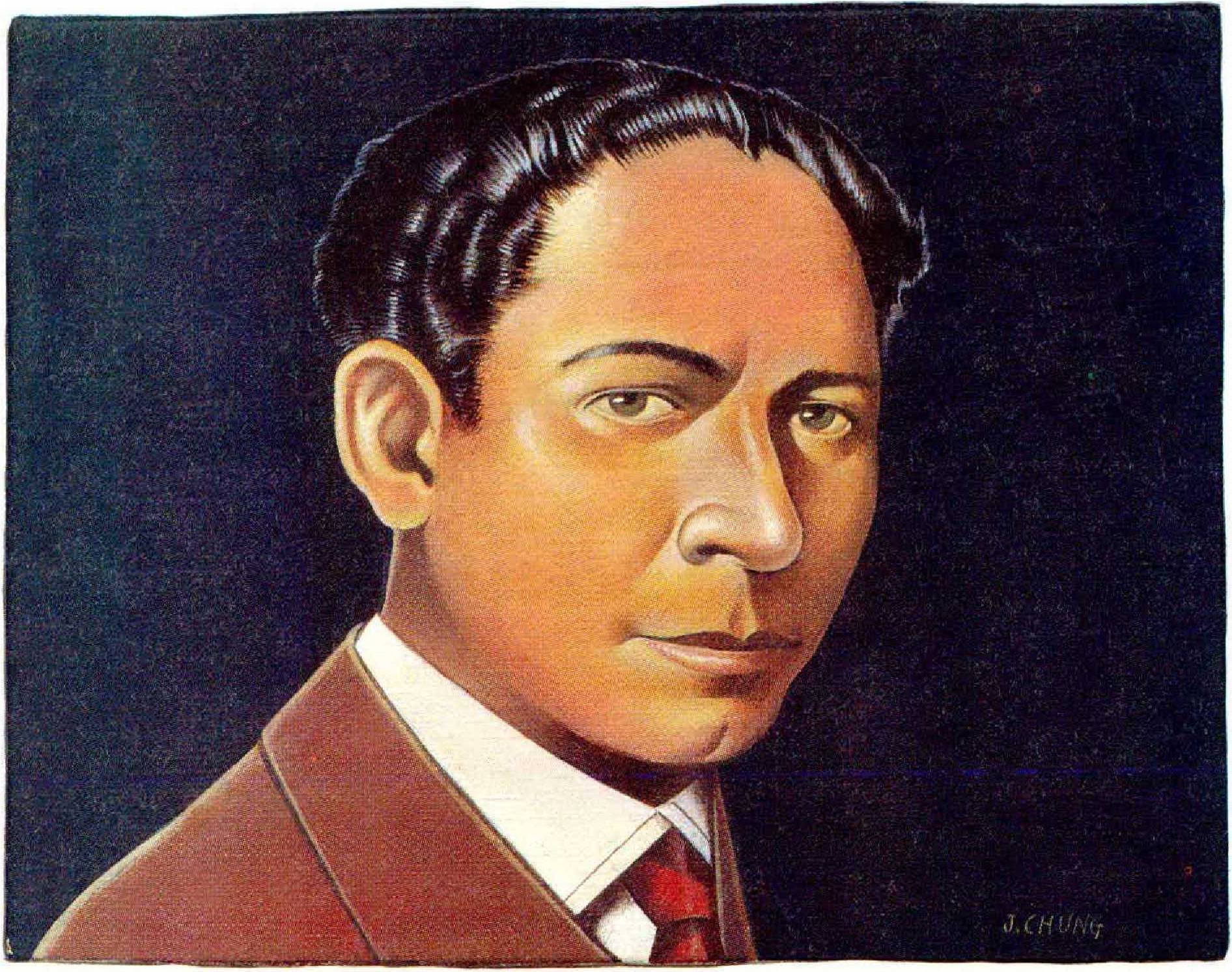 Jelly Roll Morton, modernist portrait painting, brown suit, HD Desktop Wallpaper