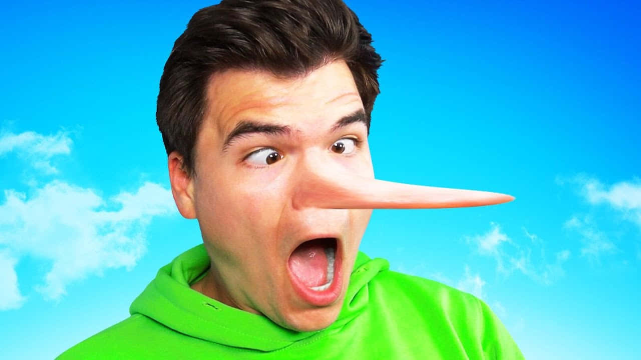 Jelly YouTube, bright green hoodie, exaggerated long nose, HD Desktop Wallpaper