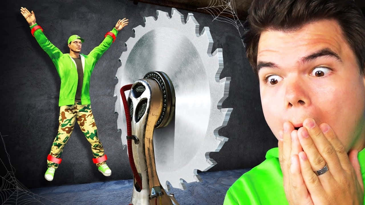 Jelly YouTube, green jacket, camouflage pants, HD Desktop Wallpaper