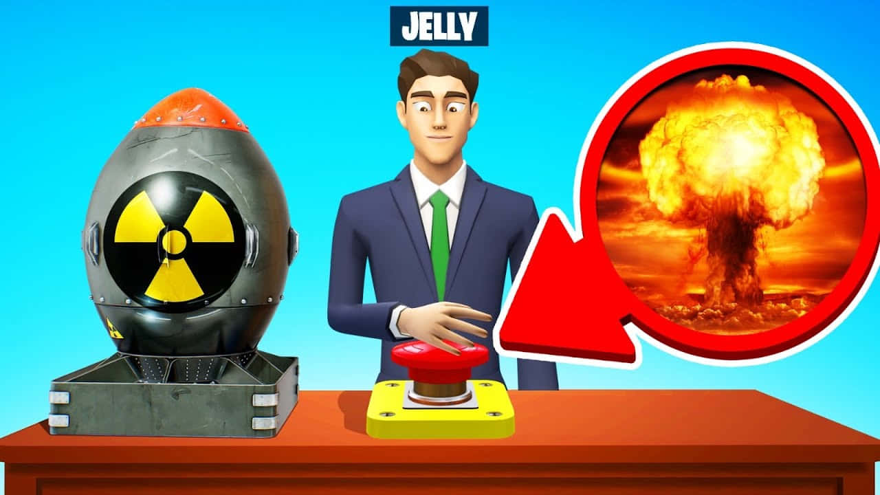 nuclear bomb, mushroom cloud, red button, HD Desktop Wallpaper