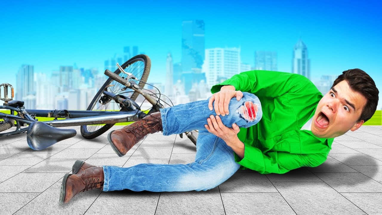 Jelly YouTube, bicycle, city sidewalk, HD Desktop Wallpaper