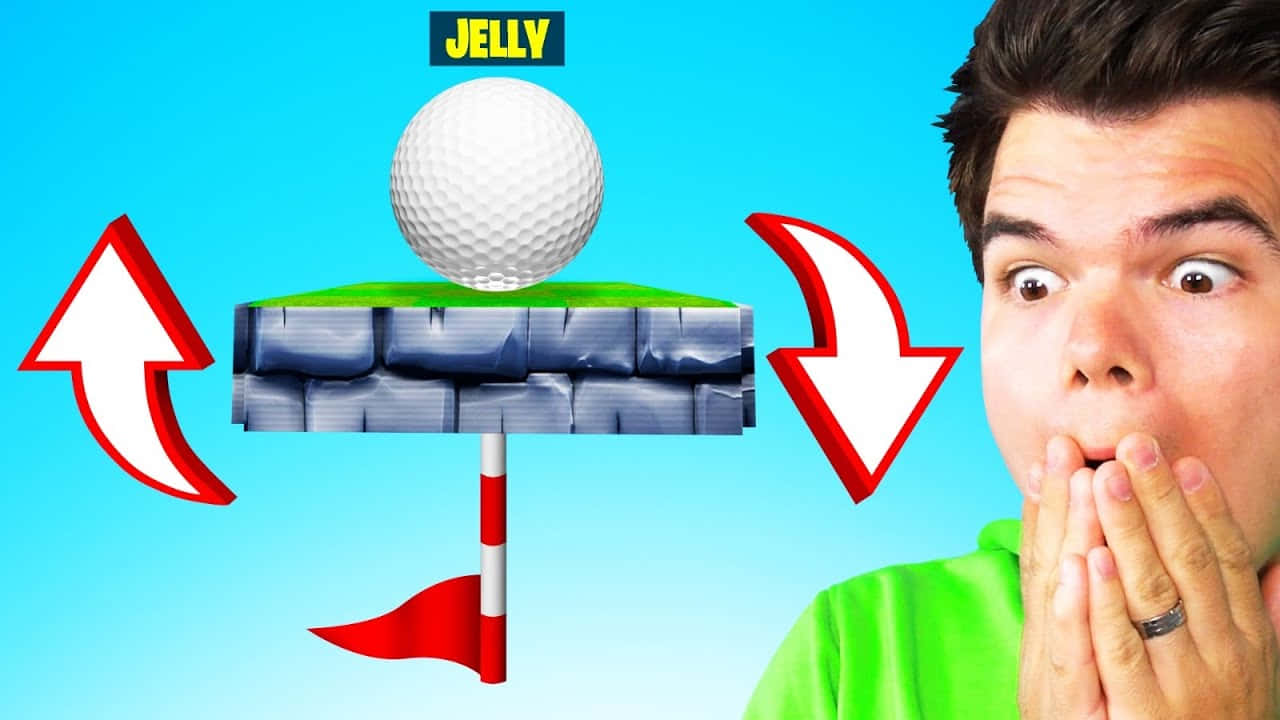 Jelly YouTube, golf ball, floating green, HD Desktop Wallpaper
