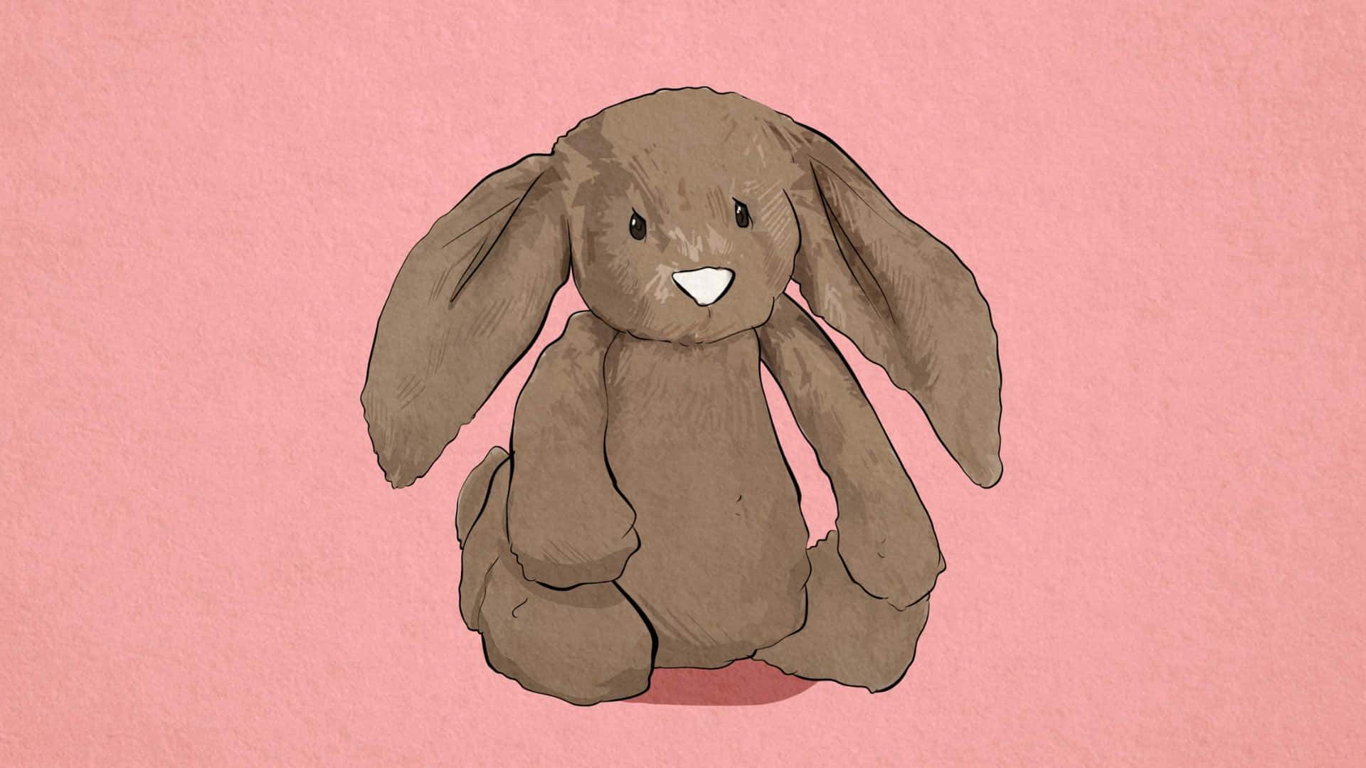 Jellycat, brown bunny, plush, Full HD Desktop Wallpaper