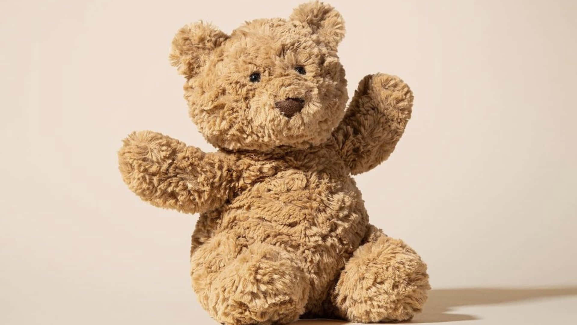 Jellycat, soft teddy bear, fluffy tan teddy bear, Full HD Desktop Wallpaper