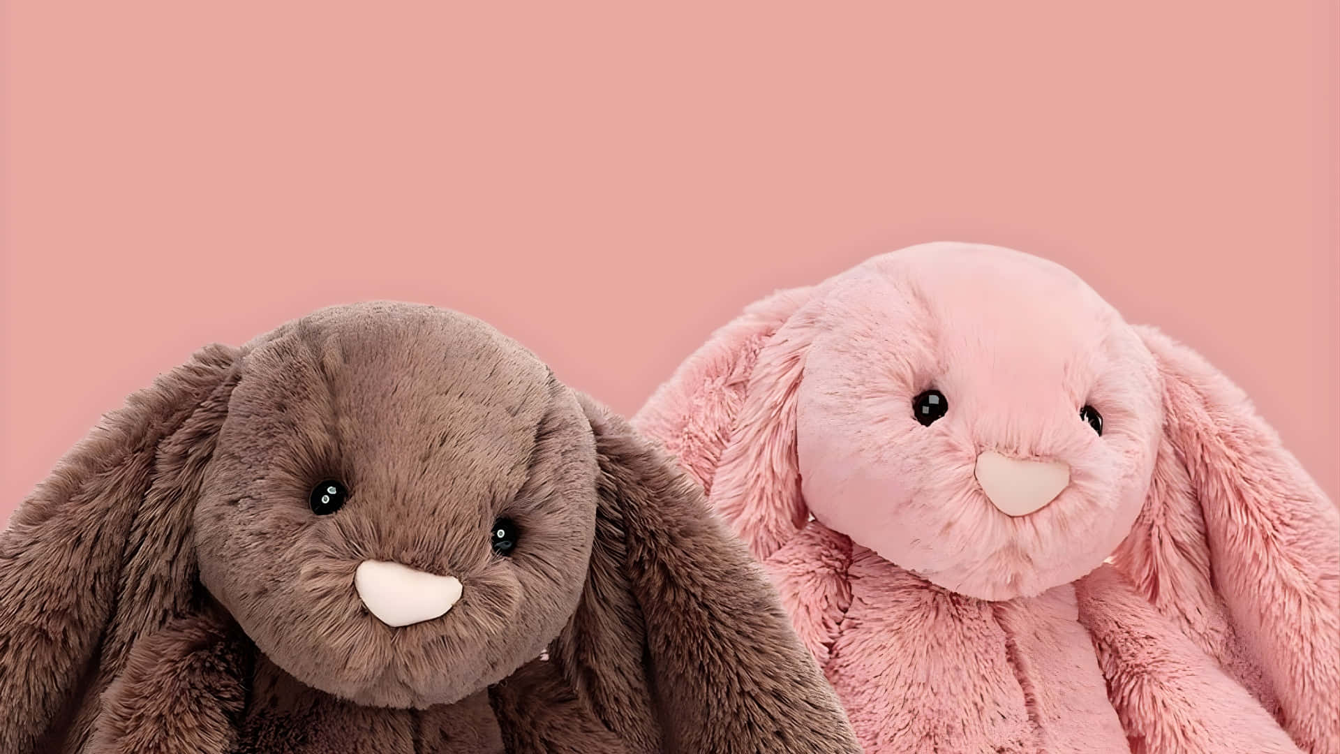 Jellycat, soft bunny plush, brown, Full HD Desktop Wallpaper