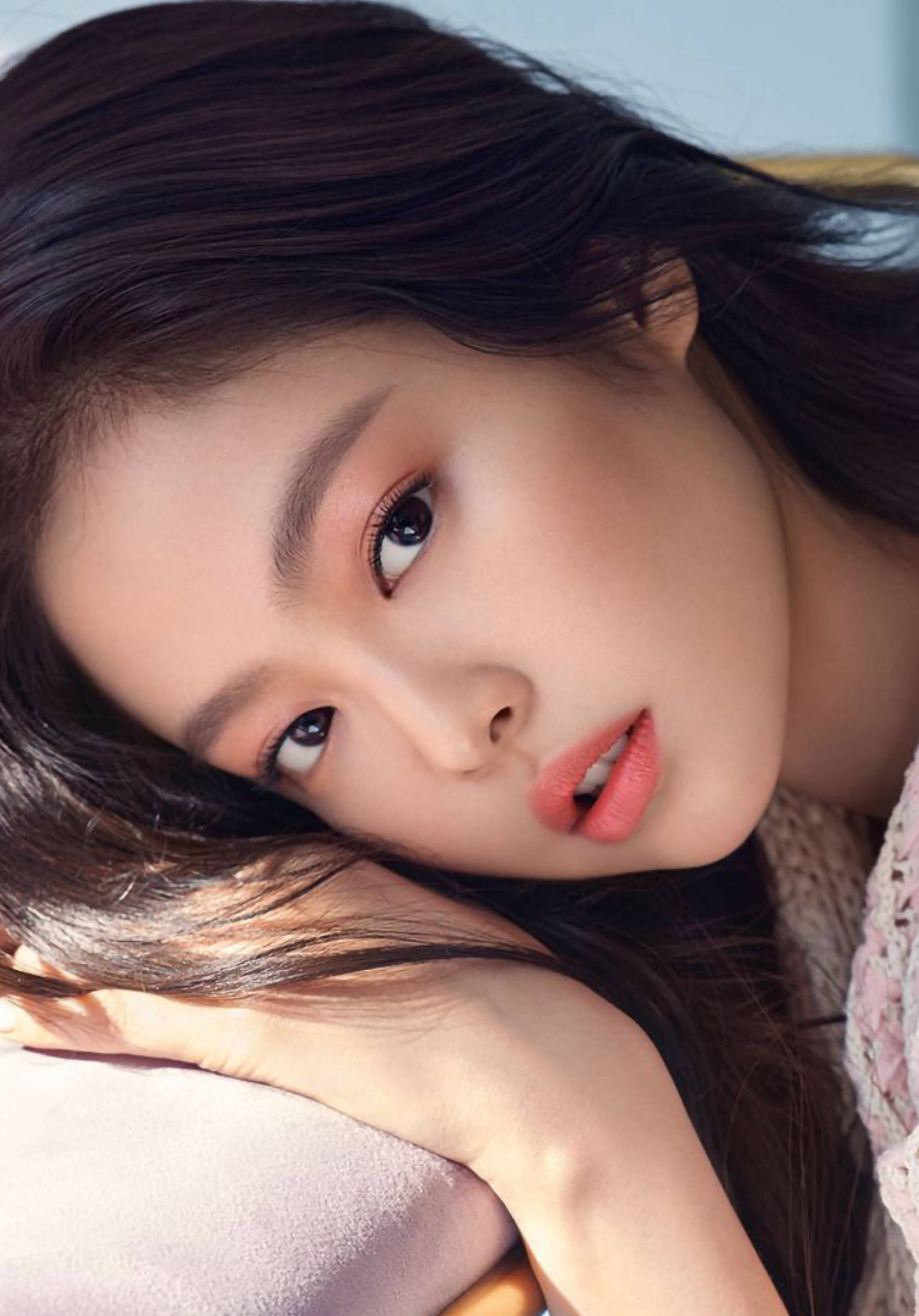 Jennie Kim, dark hair, close-up portrait, Full HD Phone Wallpaper