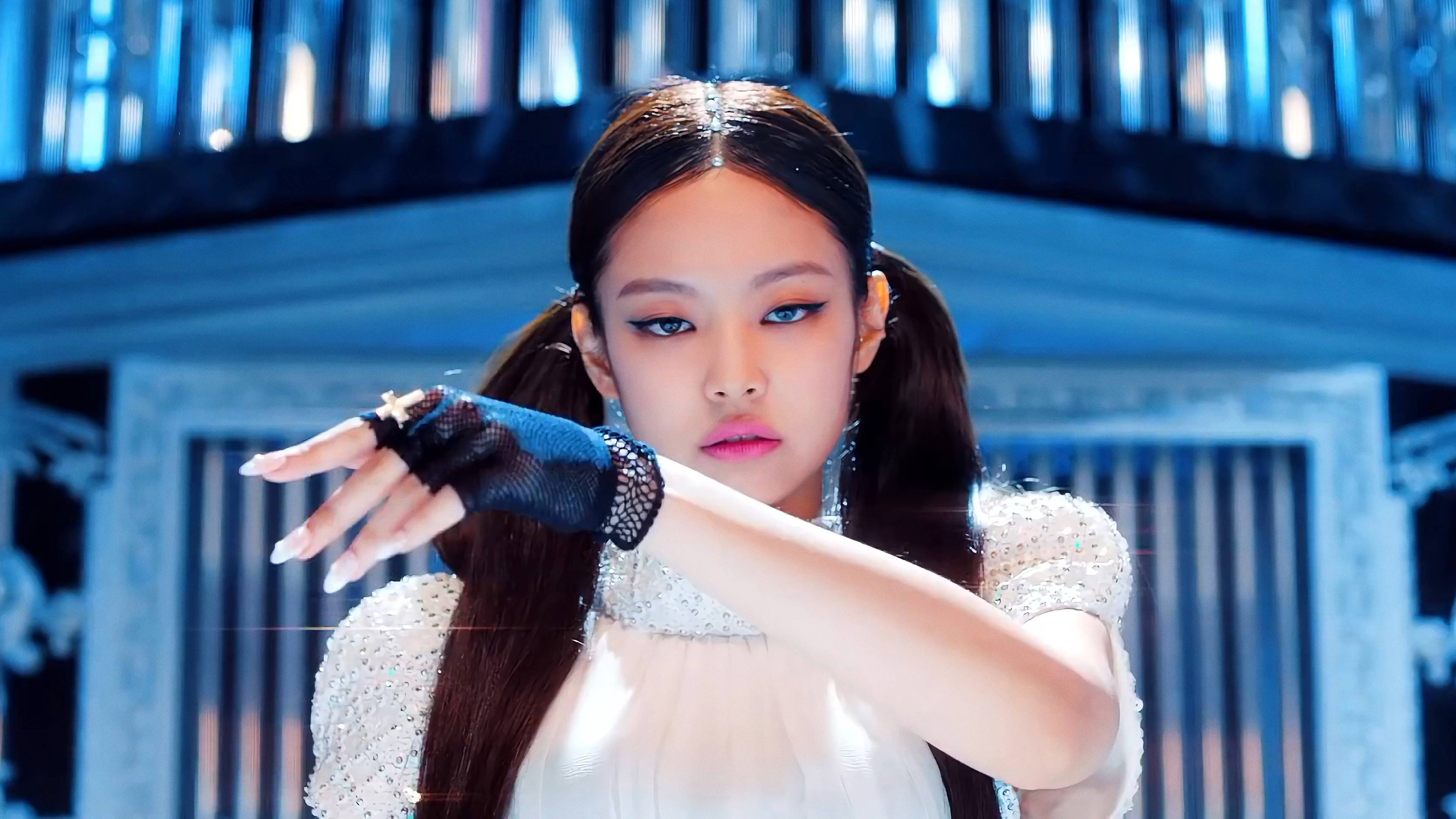 Jennie Kim, pigtails, bold makeup, 4K Desktop Wallpaper