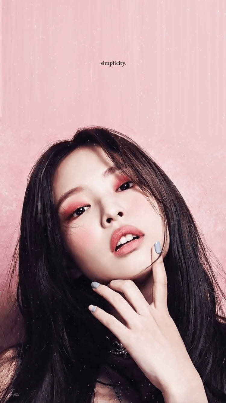 Jennie Kim, pink, soft pink makeup, HD Phone Wallpaper