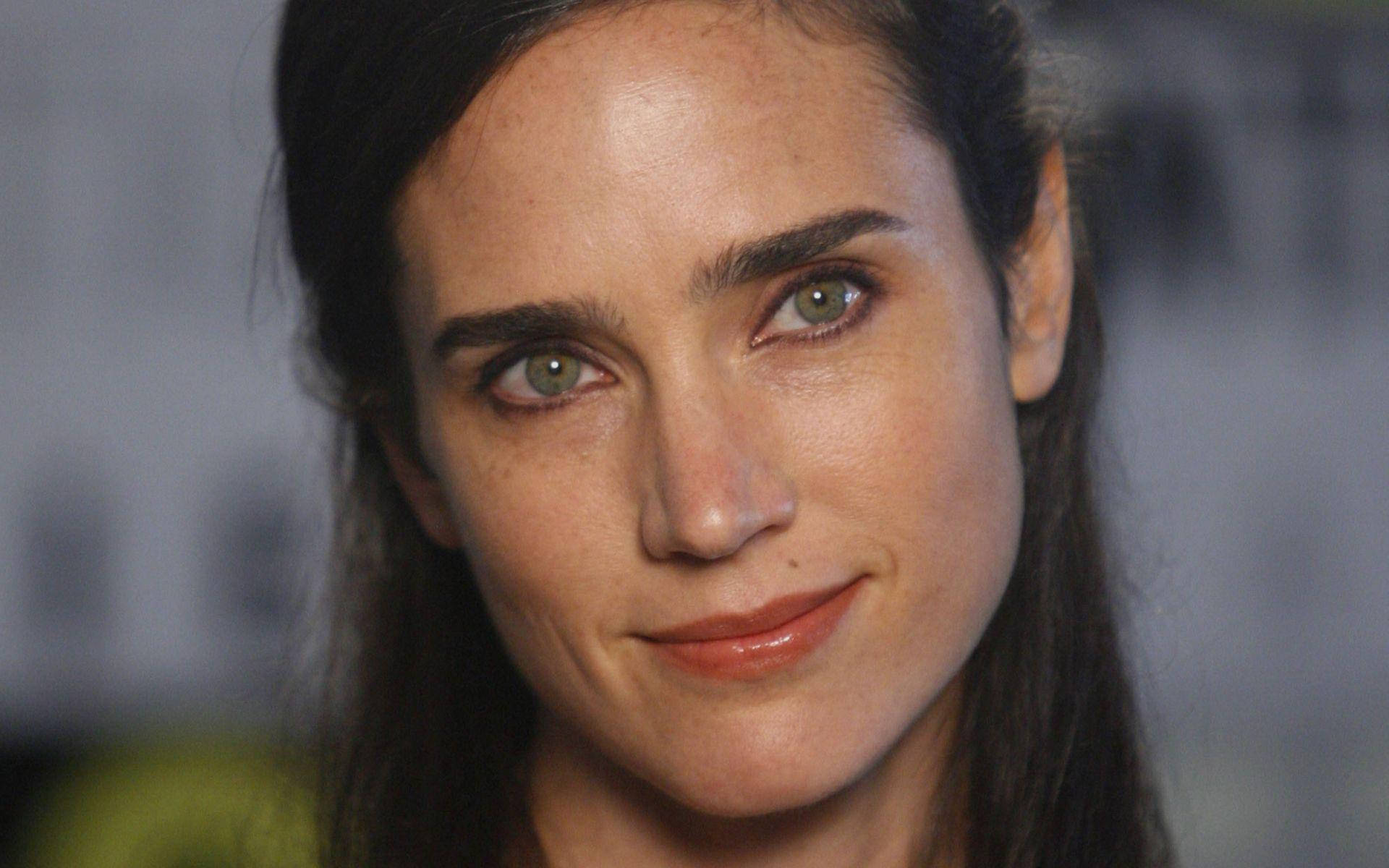 Jennifer Connelly, dark hair, green eyes, Full HD Desktop Wallpaper