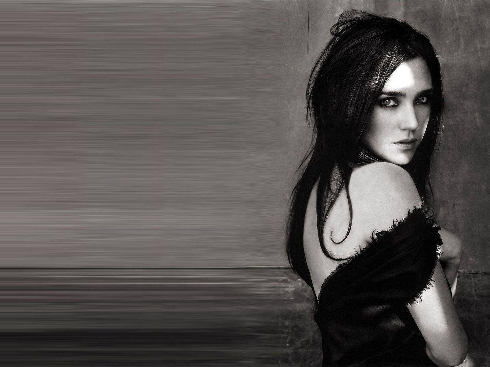 Jennifer Connelly, dark hair, intense gaze, HD Desktop Wallpaper