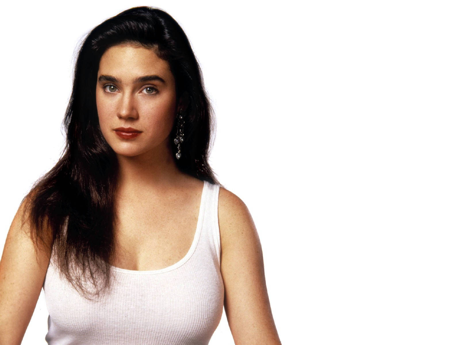 Jennifer Connelly, long dark hair, striking eyes, HD Desktop Wallpaper