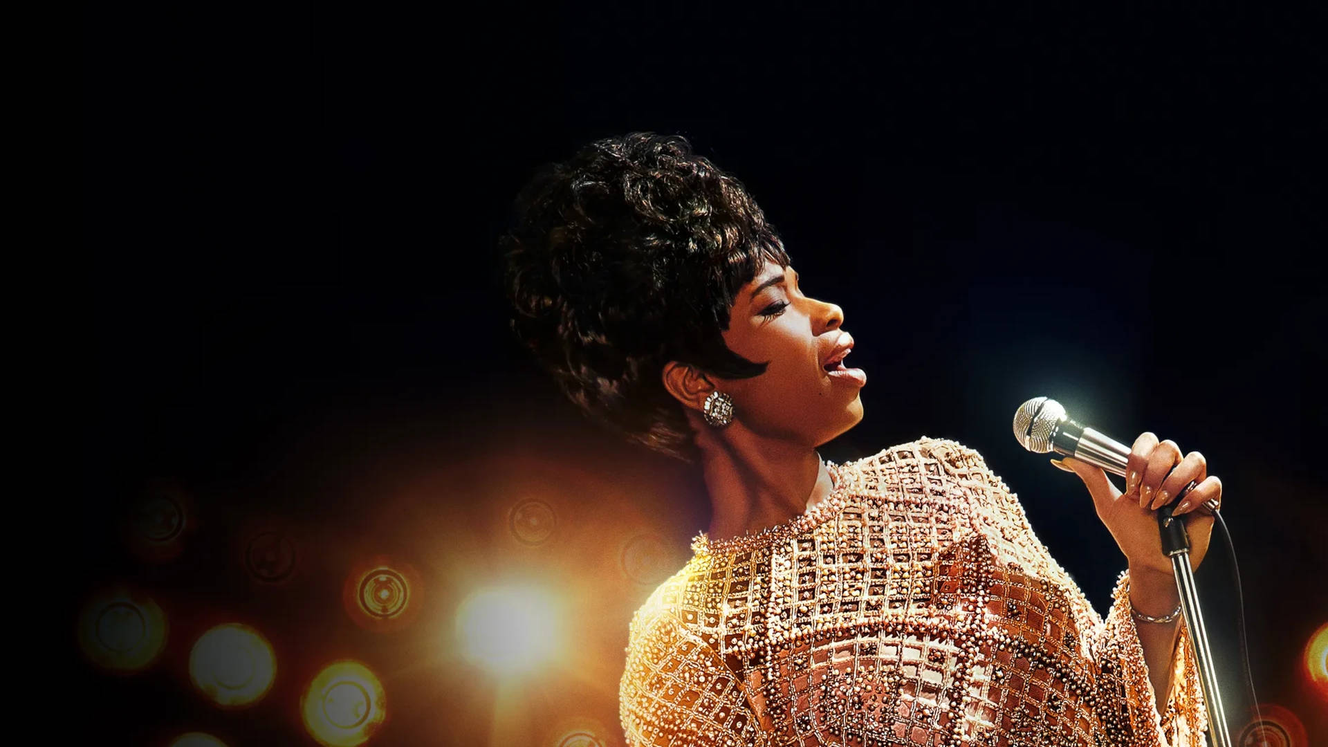 Jennifer Hudson, 2011 film Respect, sparkling gold outfit, Full HD Desktop Wallpaper