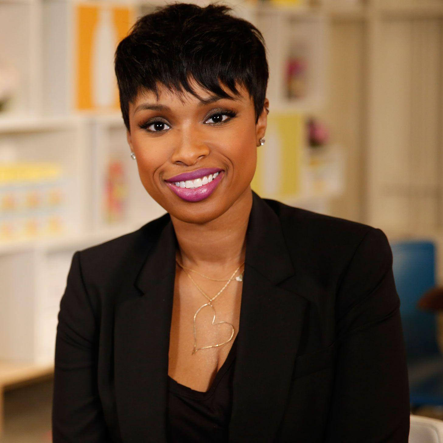 Jennifer Hudson, black blazer, purple lipstick, HD Desktop Wallpaper
