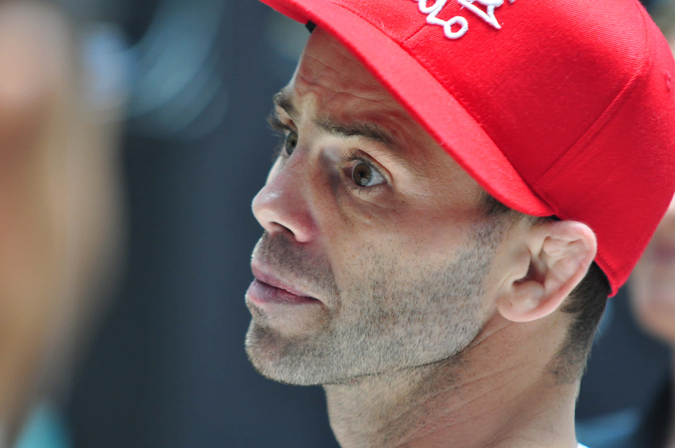Jens Pulver, red baseball cap, close-up, Full HD Desktop Wallpaper