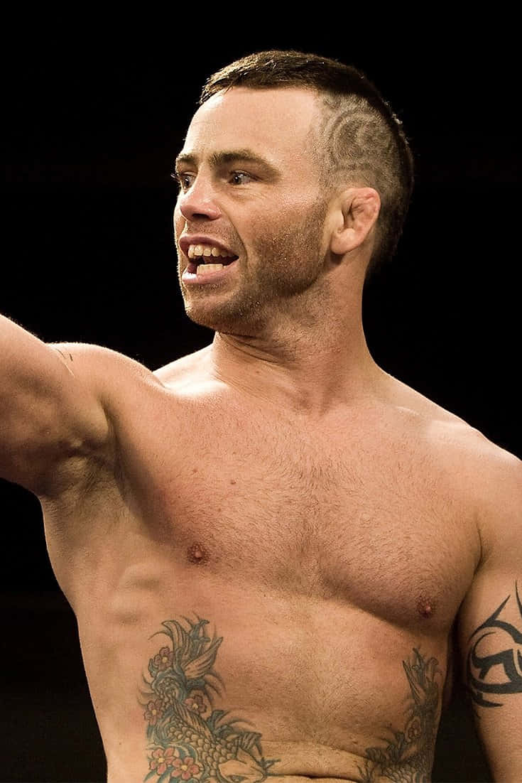 Jens Pulver, shaved head, tattoos, SD Phone Wallpaper