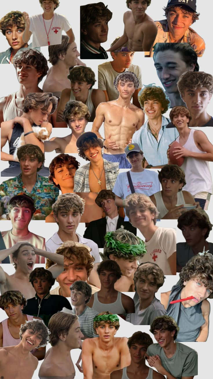 Jeremiah Fisher, collage aesthetic, curly hair, HD Phone Wallpaper
