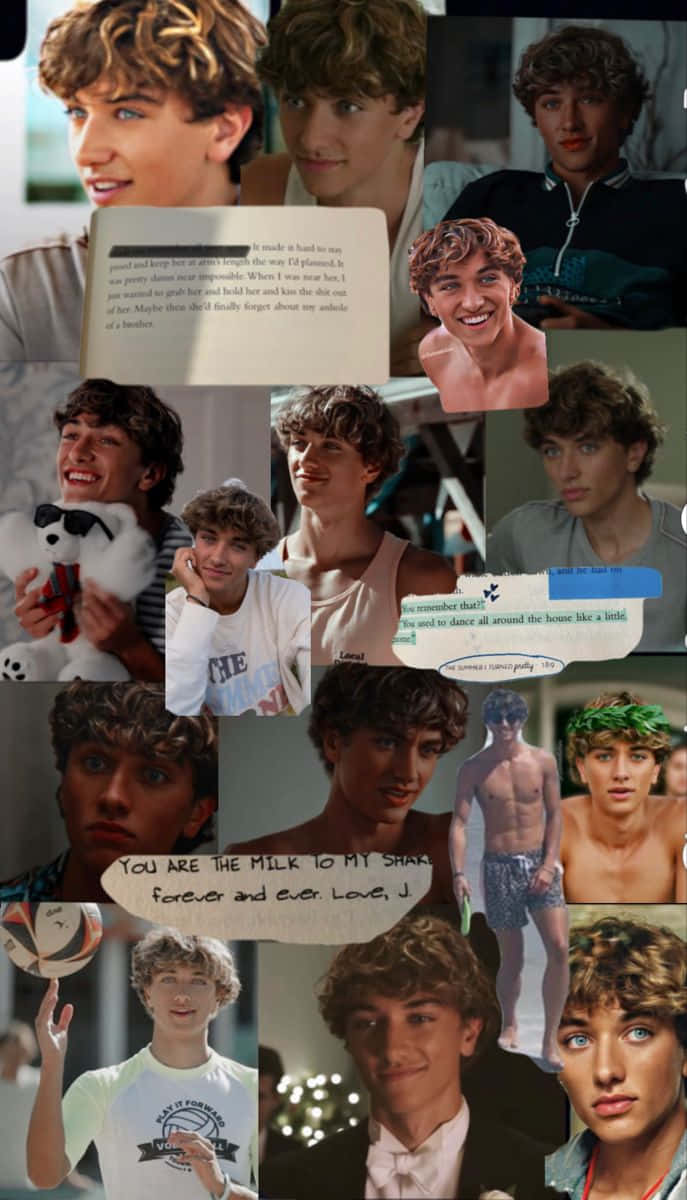 Jeremiah Fisher, collage, curly hair, SD Phone Wallpaper