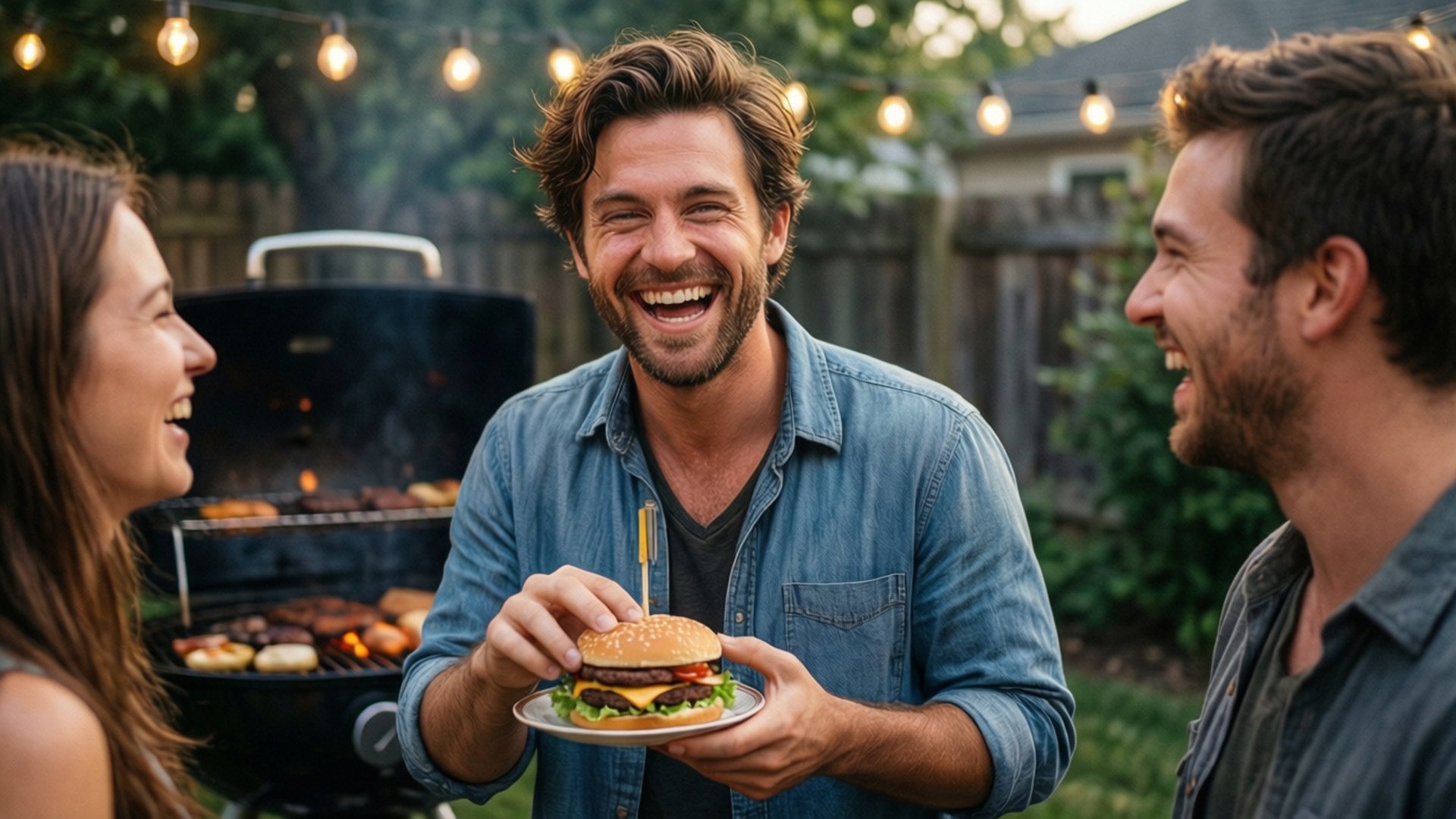 Jeremiah Fisher, BBQ, backyard, Full HD Desktop Wallpaper