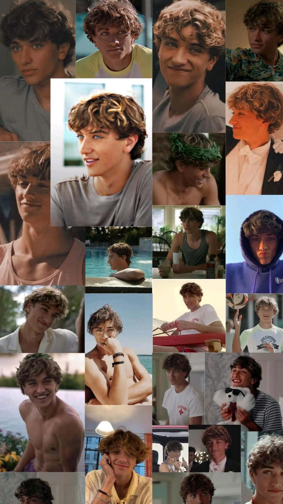 Jeremiah Fisher, curly brown hair, candid moments, HD Phone Wallpaper