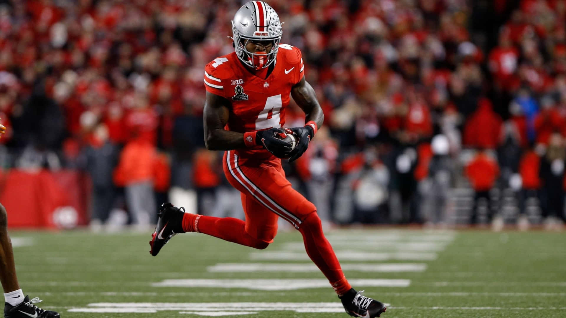Jeremiah Smith, red and silver uniform, green field, Full HD Desktop Wallpaper