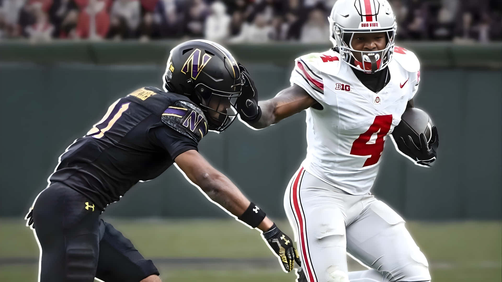 Jeremiah Smith, white and red jersey, black and gold jersey, Full HD Desktop Wallpaper