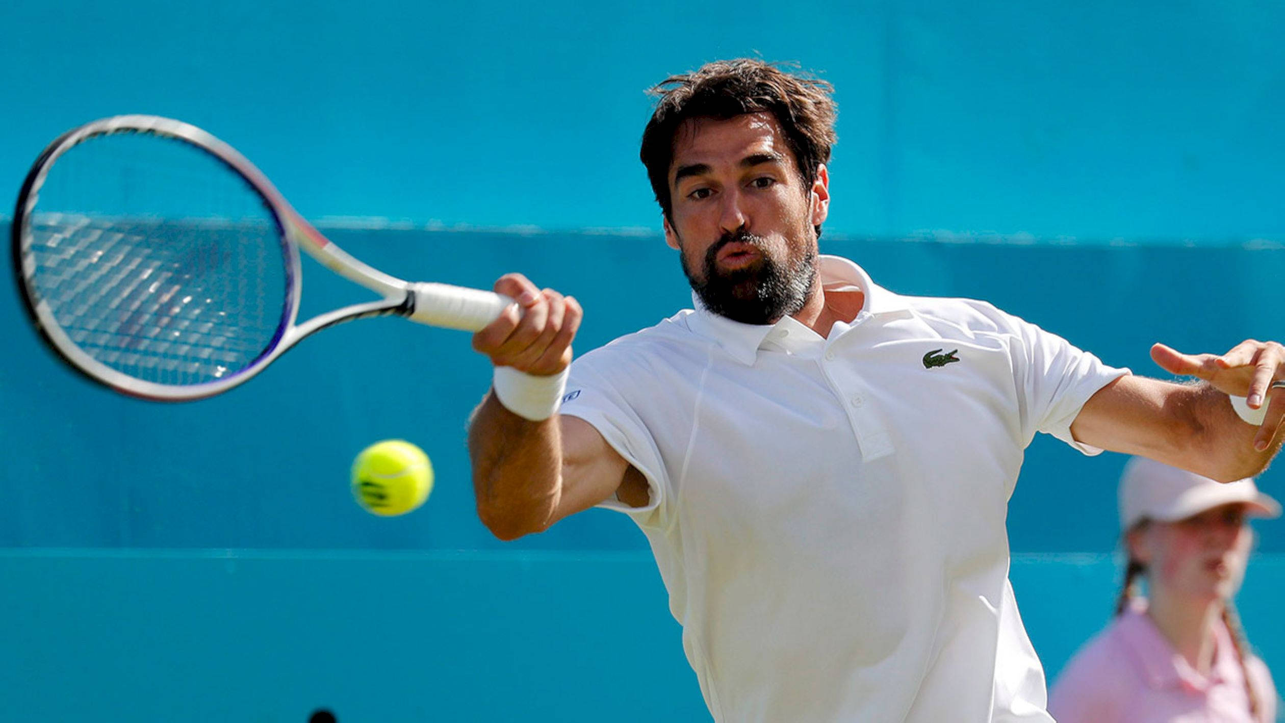 Jeremy Chardy, tennis player, racket, Full HD Desktop Wallpaper