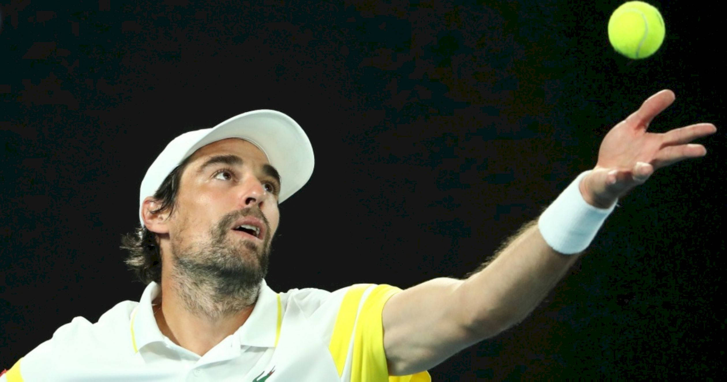 Jeremy Chardy, white cap, white shirt, Full HD Desktop Wallpaper