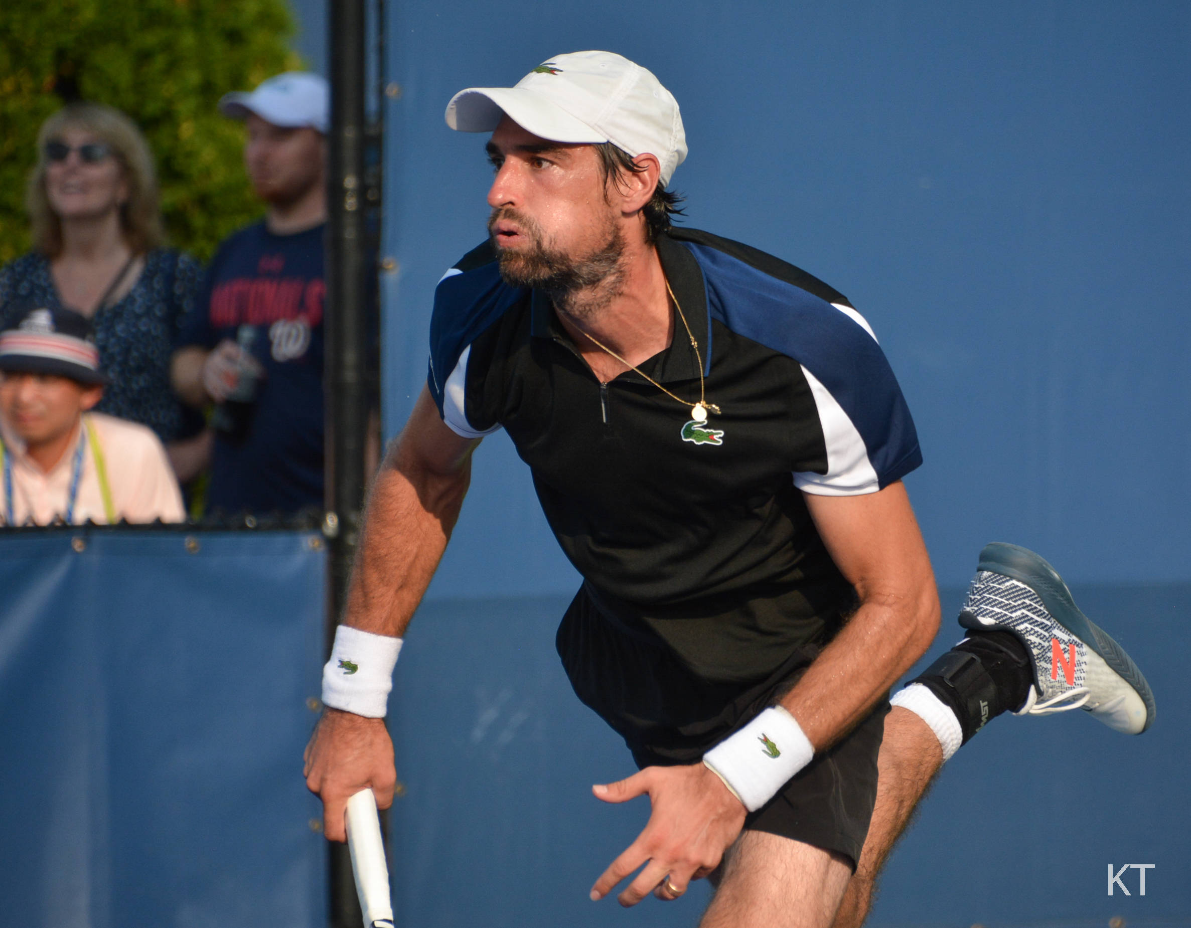 Jeremy Chardy, tennis match, sunlit court, Full HD Desktop Wallpaper