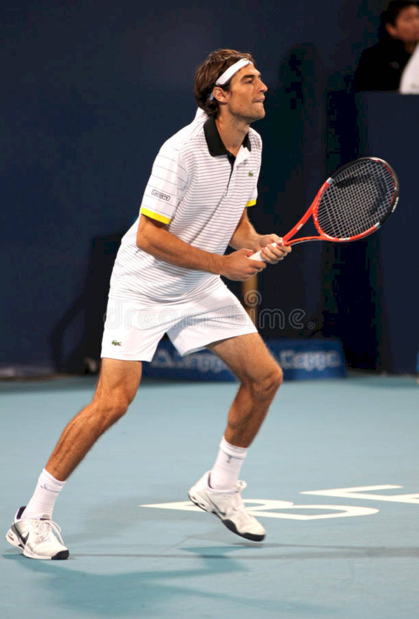 Jeremy Chardy, white gear, blue court, Full HD Phone Wallpaper