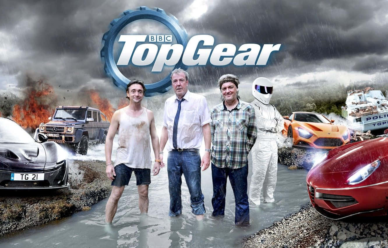Jeremy Clarkson, stormy sky, fire, HD Desktop Wallpaper