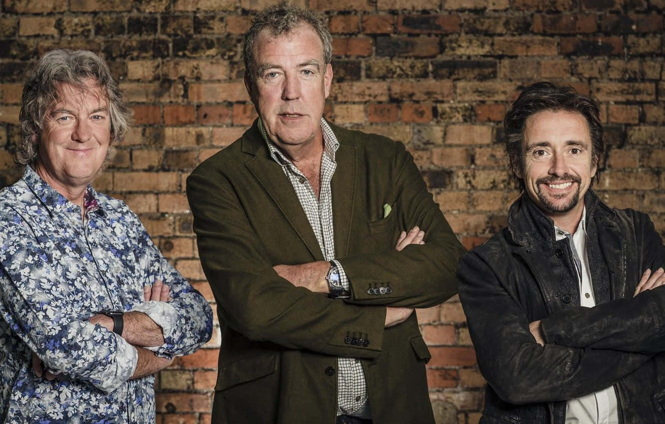 Jeremy Clarkson, studio lighting, weathered brick wall, HD Desktop Wallpaper