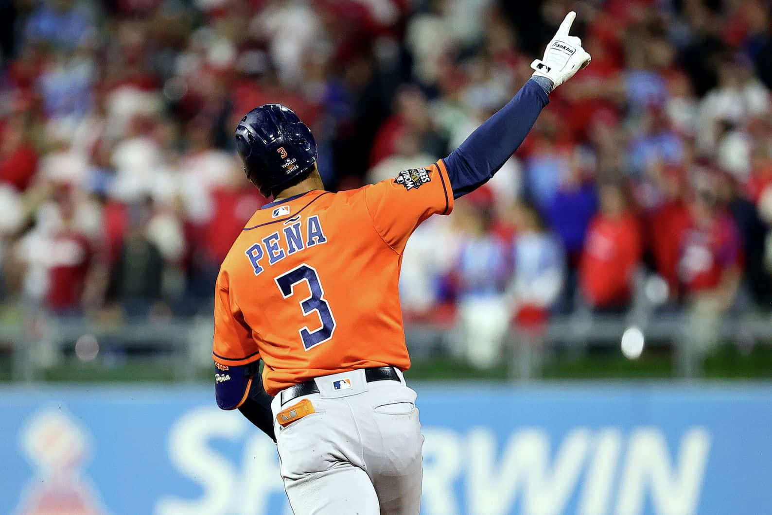 Jeremy Pena, number 3, orange jersey, HD Desktop Wallpaper