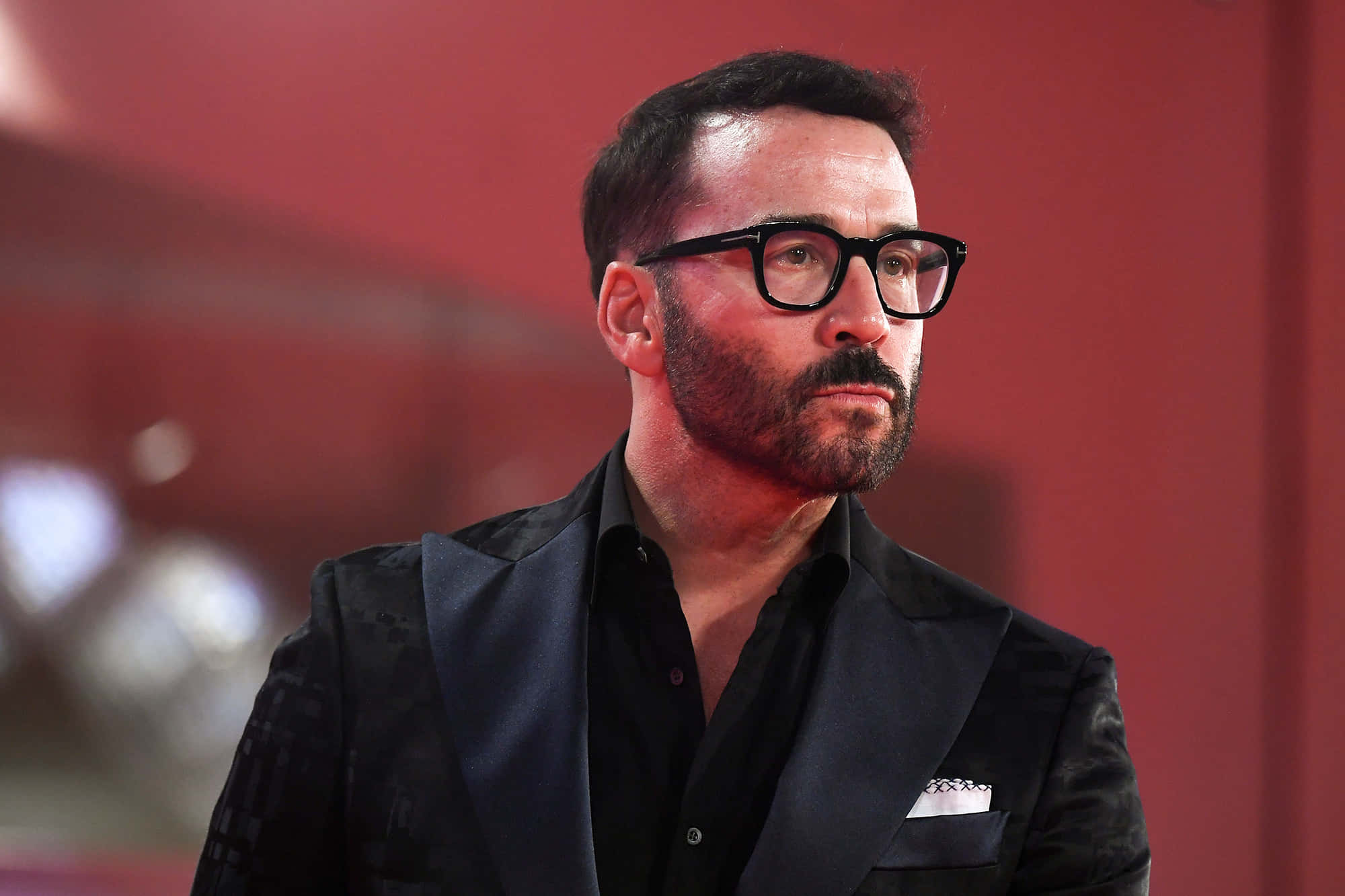Jeremy Piven, beard, black glasses, Full HD Desktop Wallpaper