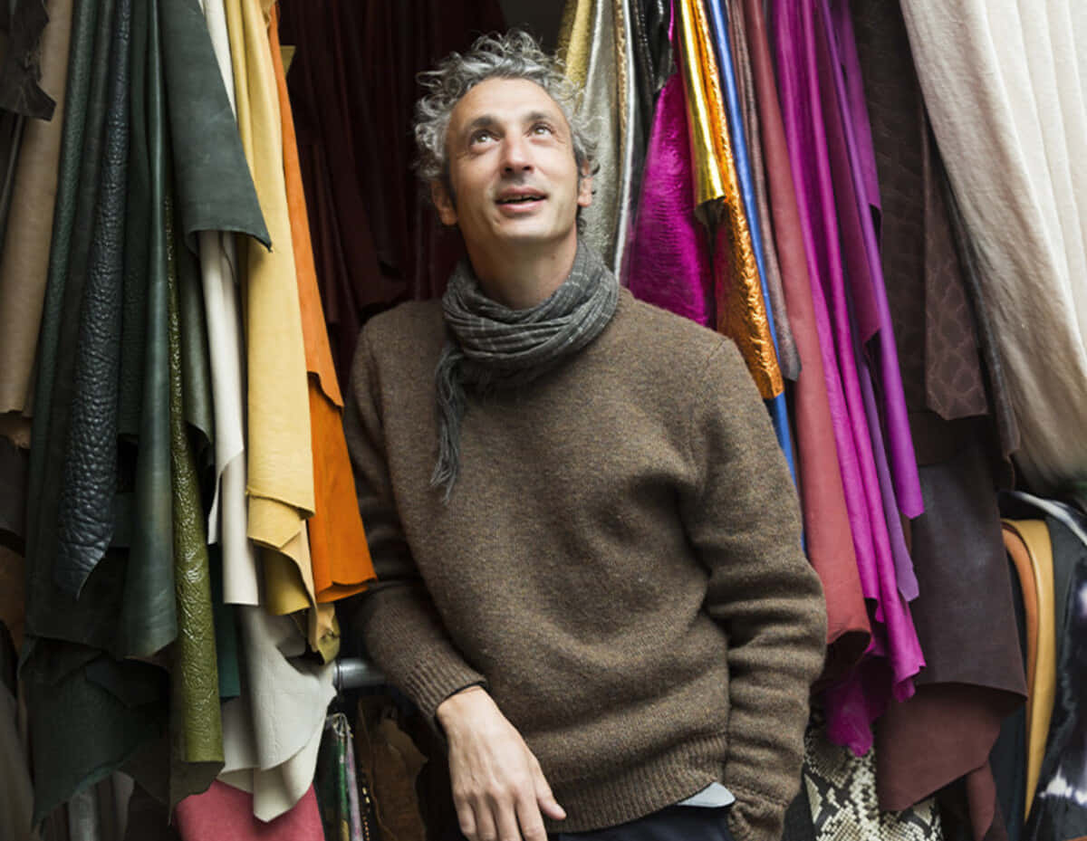 Jérôme Dreyfuss, brown sweater, scarf, SD Desktop Wallpaper