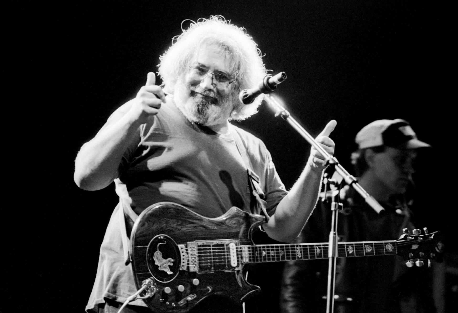 Jerry Garcia, electric guitar, stage, Full HD Desktop Wallpaper