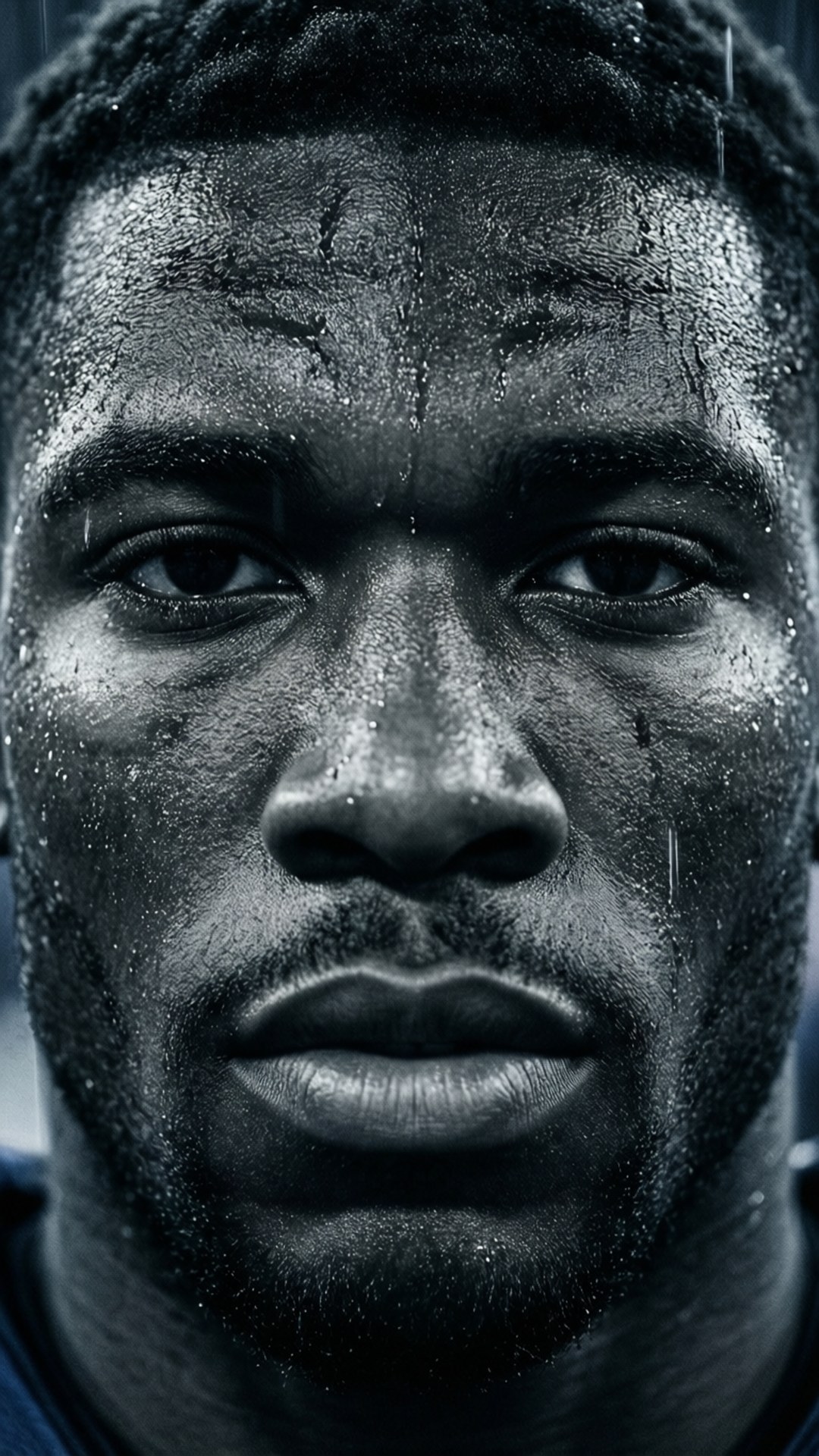 Jerry Jeudy, rain, dark moody, Full HD Phone Wallpaper