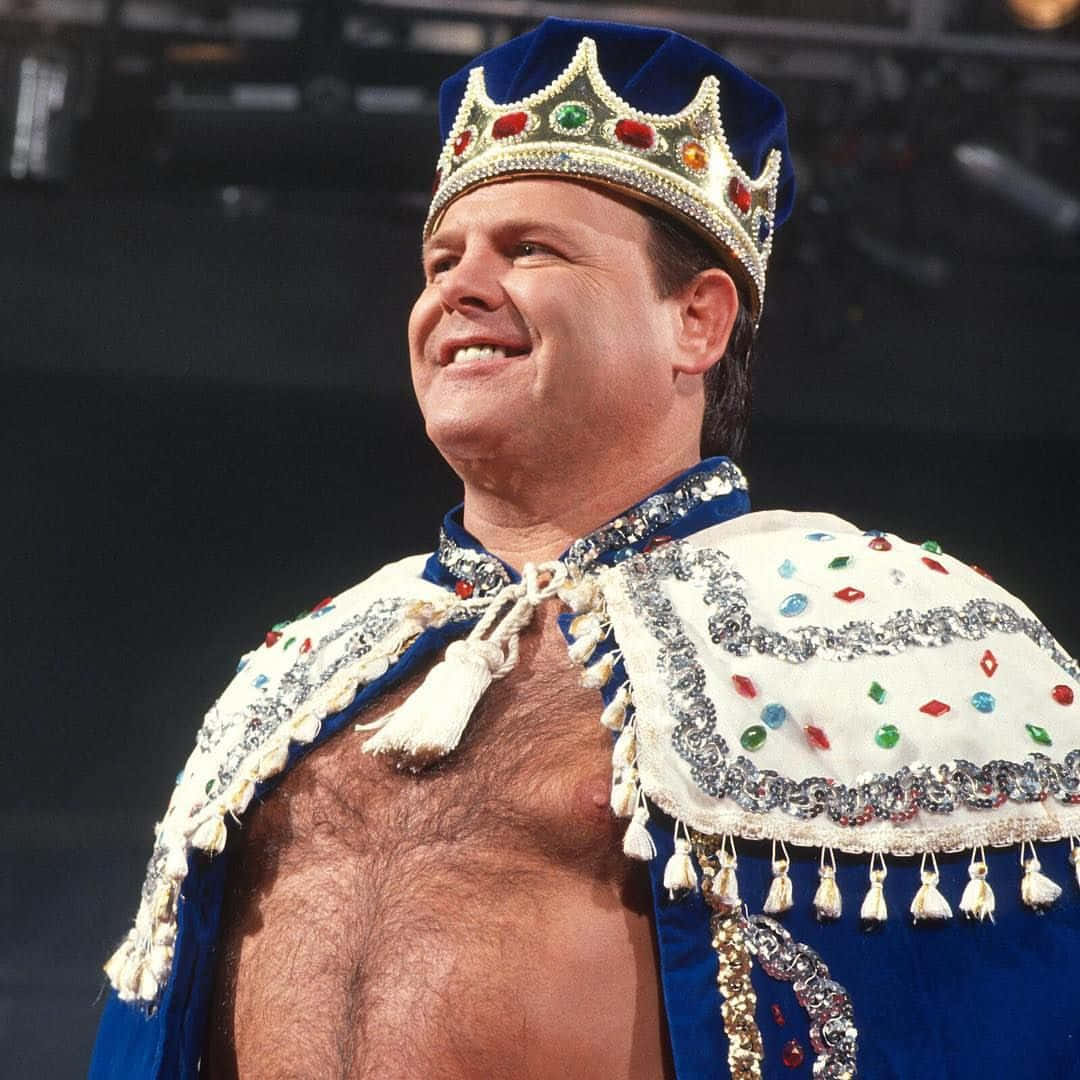 Jerry Lawler, blue velvet crown, jeweled cape, SD Desktop Wallpaper