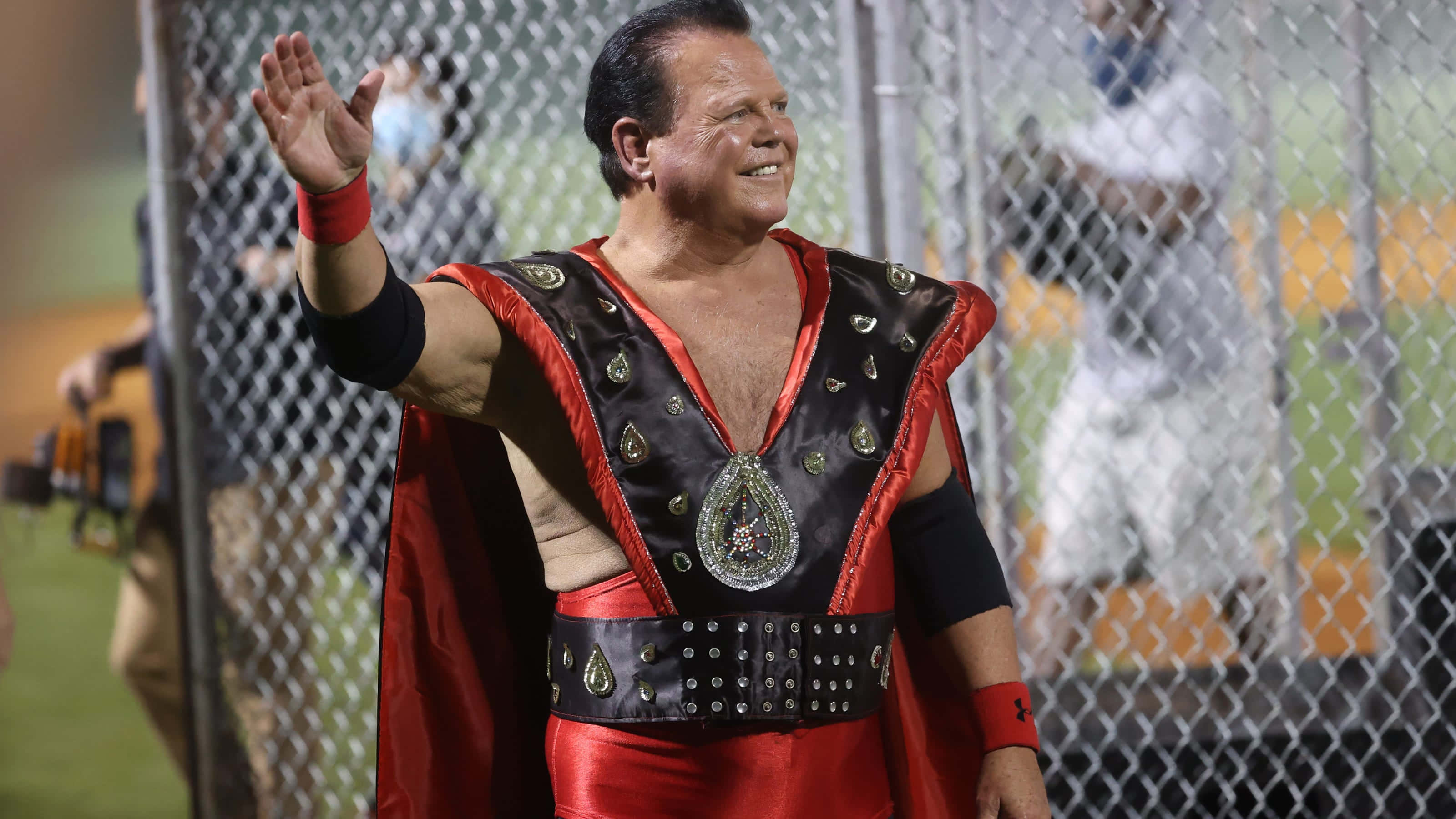 Jerry Lawler, 50th Anniversary Celebration, red and black costume, 2K Desktop Wallpaper