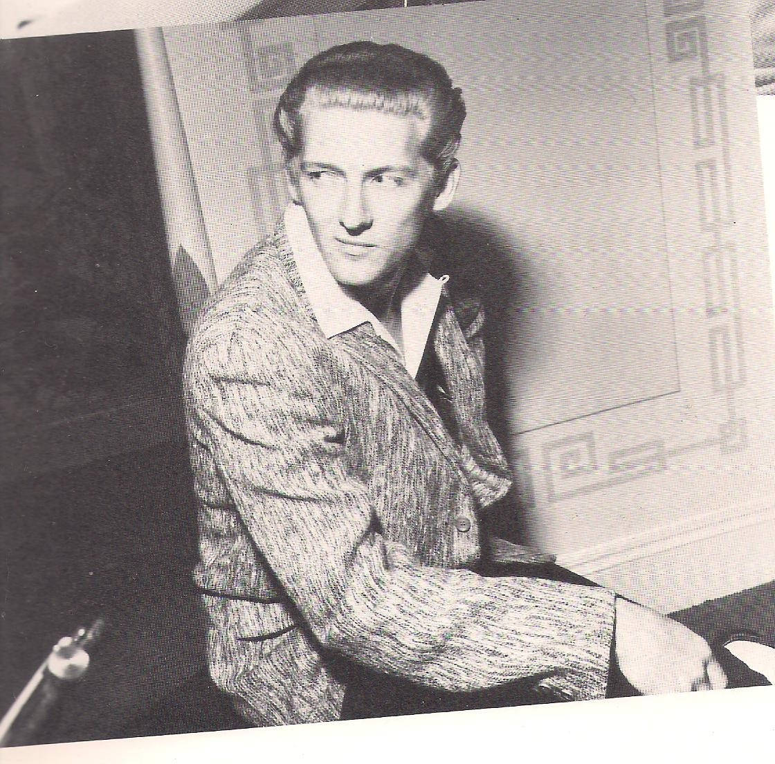 Jerry Lee Lewis, side sepia, vintage black and white portrait, SD Desktop Wallpaper