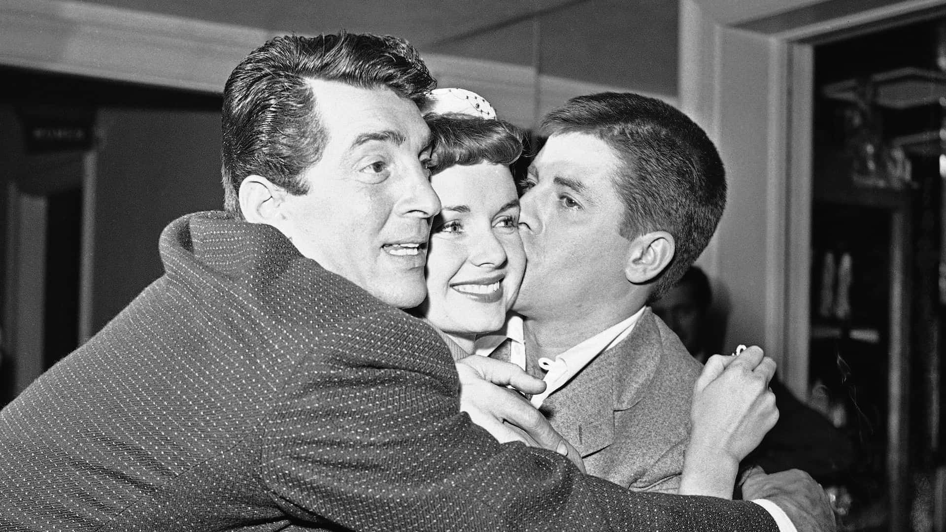Jerry Lewis, 1920 x 1080, cheek kiss, Full HD Desktop Wallpaper