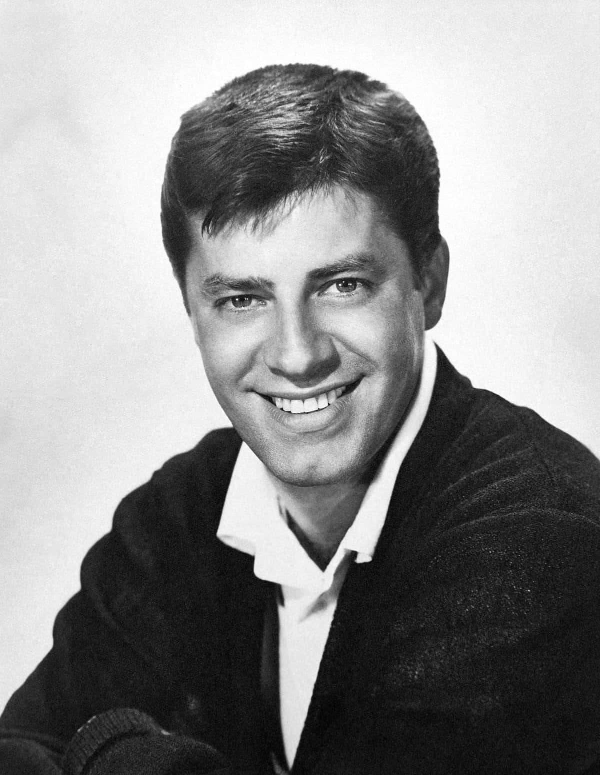 Jerry Lewis, black and white portrait, dark hair, HD Phone Wallpaper